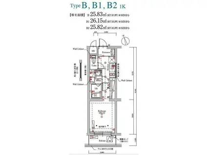 MAXIV蓮根(1K/4階)の間取り写真