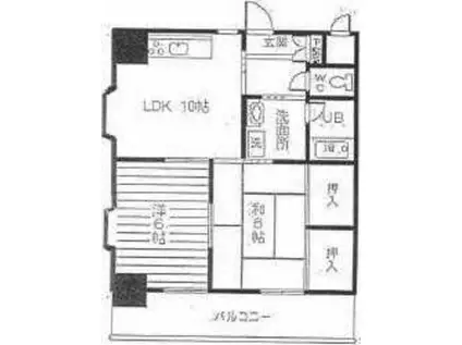 アペックス古淵(2LDK/11階)の間取り写真