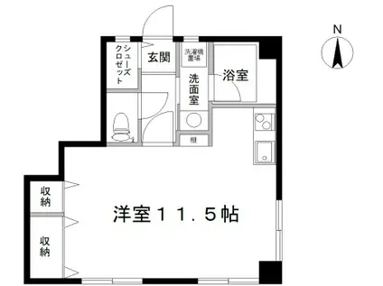 中山ビル(1K/5階)の間取り写真