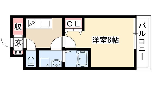 リヴシティ今池(1K/8階)の間取り写真