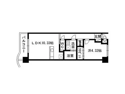 コンフォート北仙台ヒルズ(1LDK/6階)の間取り写真