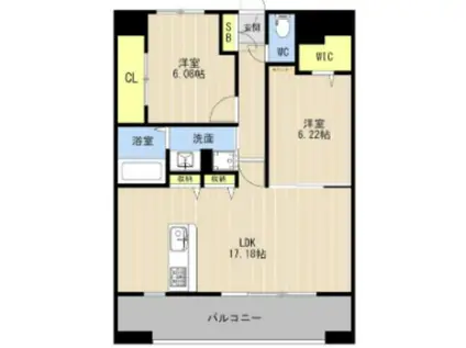 LIBTH菊陽III(2LDK/2階)の間取り写真