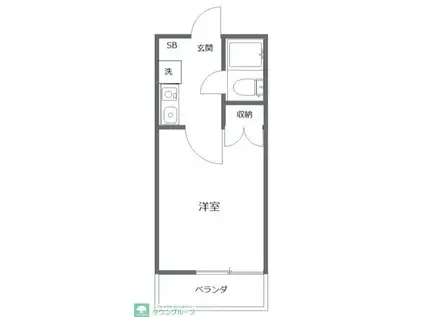 IECハイツ(1K/1階)の間取り写真