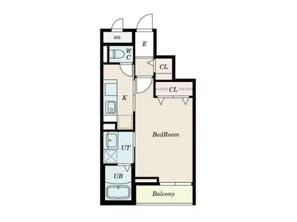 ル シエル Ⅰ(1LDK/3階)の間取り写真