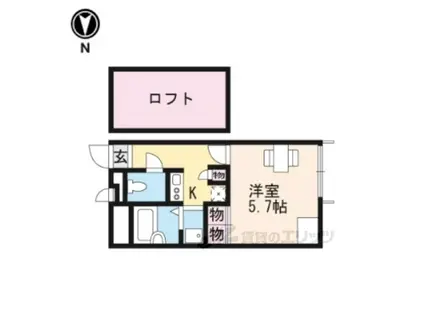 レオパレス藤尾(1K/1階)の間取り写真