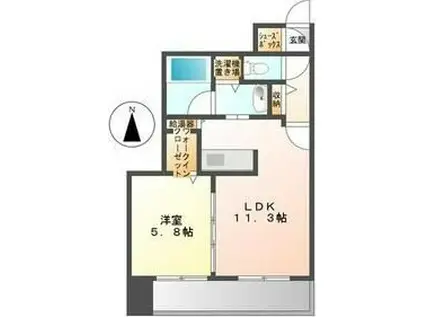 スペチアーレ伏見(1LDK/6階)の間取り写真