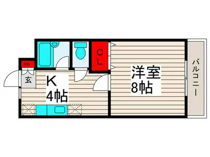 第一コンクラマンション(1K/3階)の間取り写真