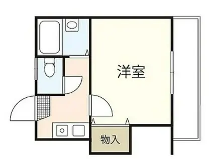 メゾングリシーヌ(1K/1階)の間取り写真