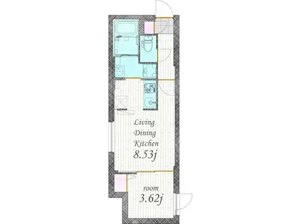 QUADOR御器所BLANC(1LDK/4階)の間取り写真