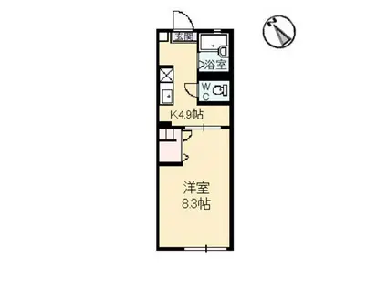 シャーメゾン御弓町(1K/1階)の間取り写真