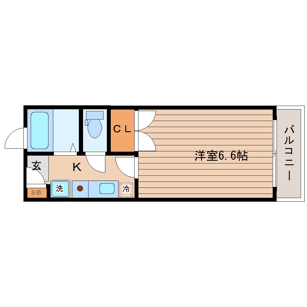 TS五輪ビル(1K/8階)の間取り写真