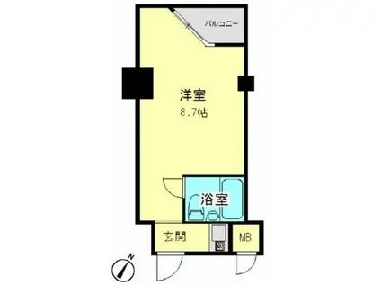 インペリアル赤坂フォラム(ワンルーム/4階)の間取り写真