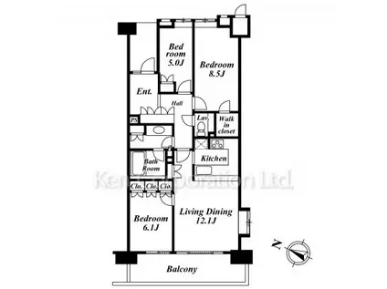深沢ハウス(3LDK/2階)の間取り写真