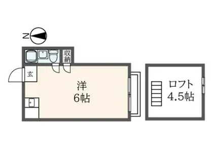 ライフピア梅が丘II(ワンルーム/2階)の間取り写真