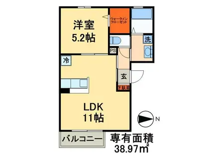 アルタイル(1LDK/3階)の間取り写真