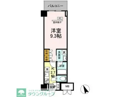 サンジョイアゼロ(1K/3階)の間取り写真