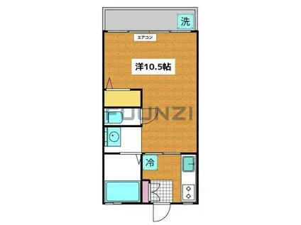 メゾン市川(1K/3階)の間取り写真