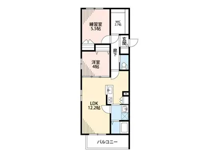 SEPTETT(2LDK/3階)の間取り写真