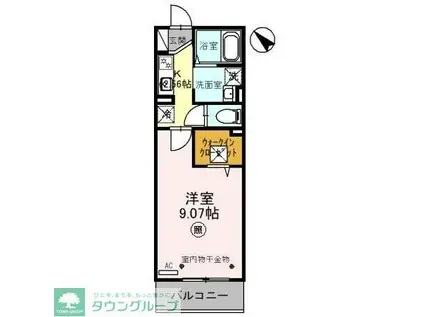 アクトルシェリア(1K/1階)の間取り写真