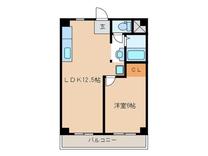 フローレンス(1LDK/3階)の間取り写真