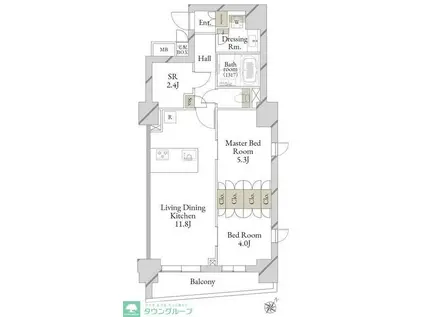 LIVECASA文京千石PREMIER(2SLDK/7階)の間取り写真