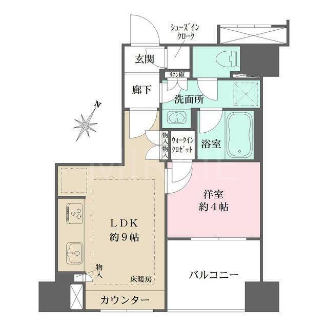 BELISTA横浜弐番館(1LDK/2階)の間取り写真