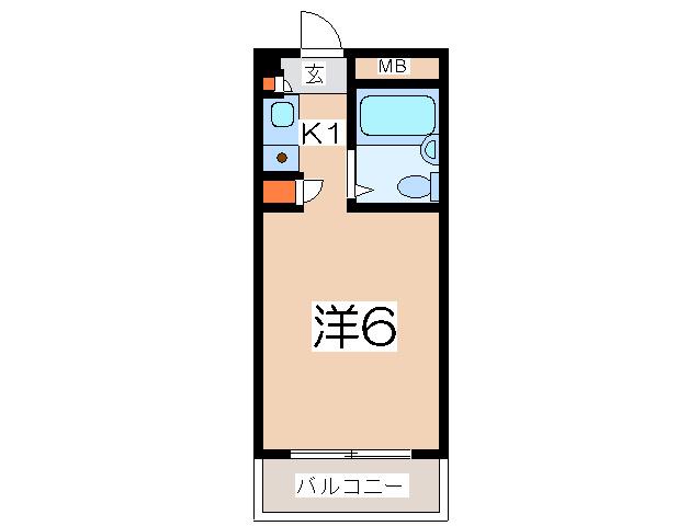 大伸参番館(1K/3階)の間取り写真