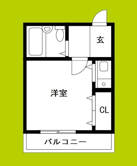 永田マンション(ワンルーム/3階)の間取り写真