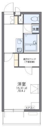 レオパレス太子堂(1K/4階)の間取り写真