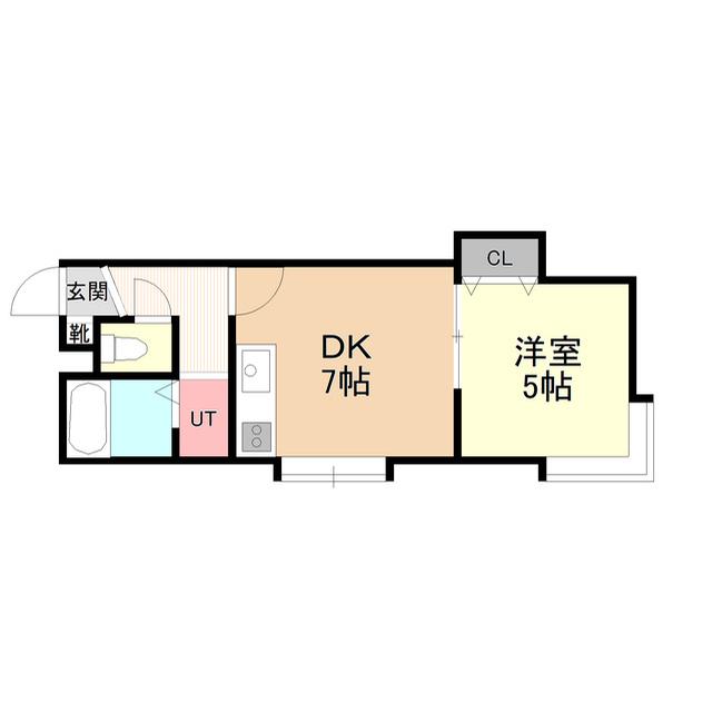 コンチェルト(1DK/3階)の間取り写真