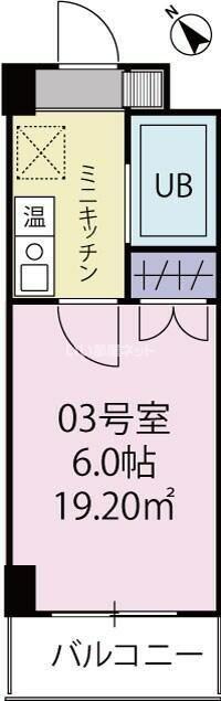 ベルビー川崎(1K/7階)の間取り写真