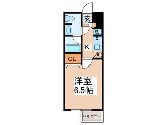 ラフィスタ鷺沼南棟(1K/1階)の間取り写真