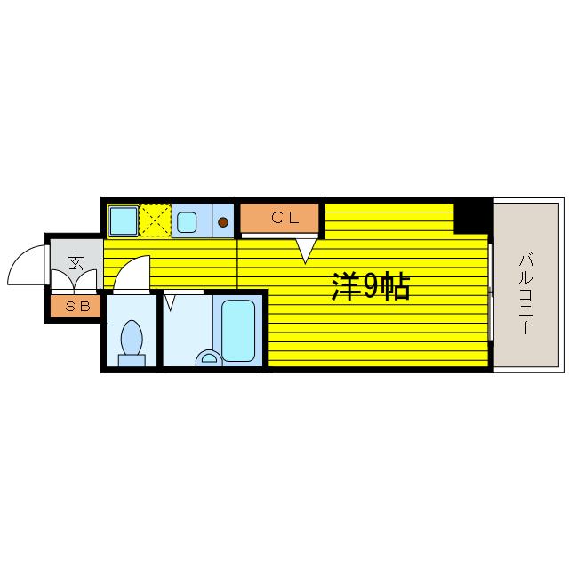 サンシャイン戸川(1K/5階)の間取り写真