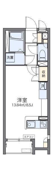 レオネクストCREA東館(ワンルーム/2階)の間取り写真