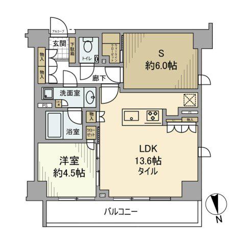 ピアース碑文谷五丁目(1SLDK/1階)の間取り写真