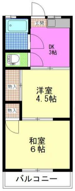 和田コーポ(2K/2階)の間取り写真