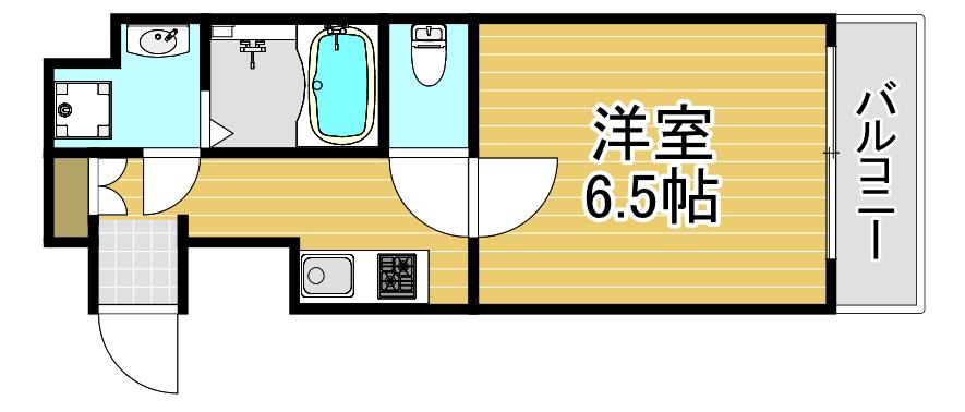 プライムコート玉川(1K/5階)の間取り写真