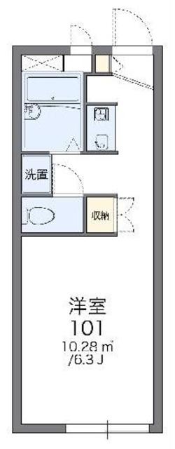 レオパレスボヌールTAJIMA(1K/2階)の間取り写真