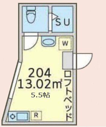 ロイヤルパーク十条(ワンルーム/2階)の間取り写真