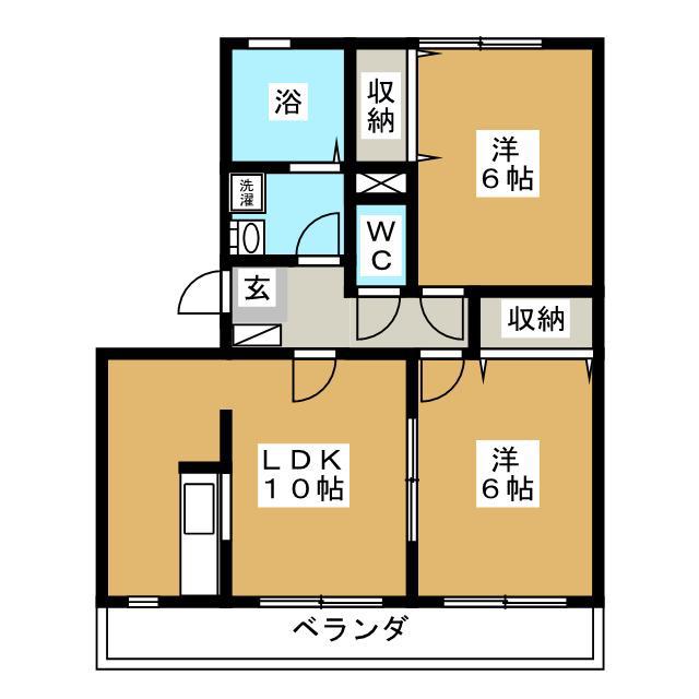 アドバンス日吉(2LDK/3階)の間取り写真