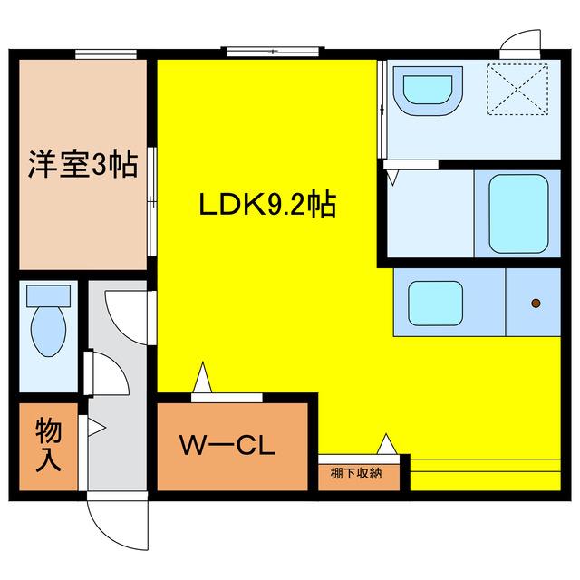 KOS NOGINOMORI(1LDK/1階)の間取り写真