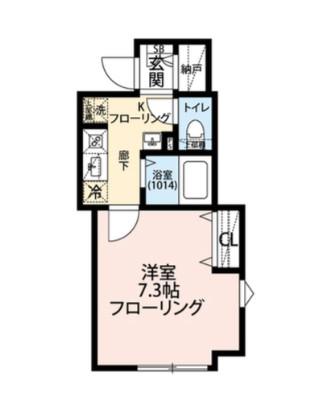 エクセラン東向島(1K/2階)の間取り写真