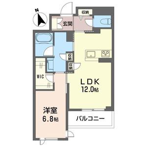 グランメルシー(1LDK/2階)の間取り写真