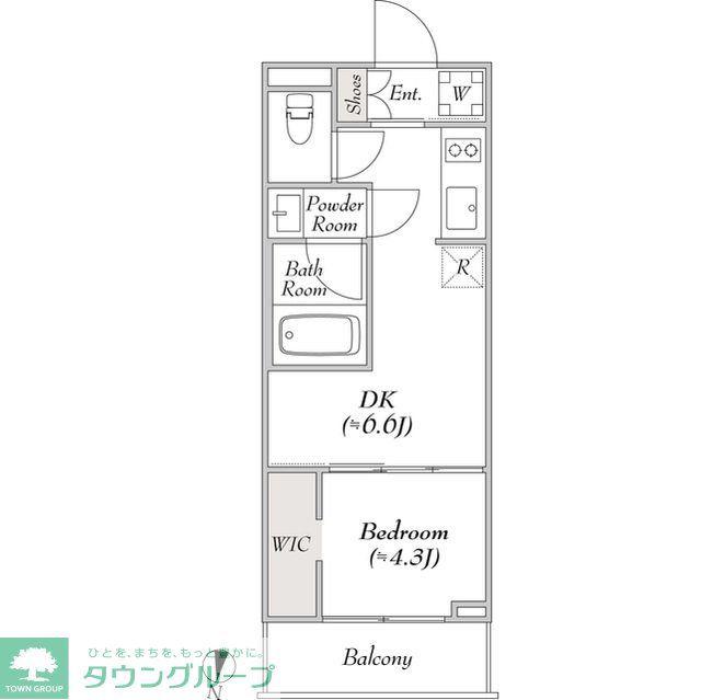ルミーク本町イースト(1DK/3階)の間取り写真