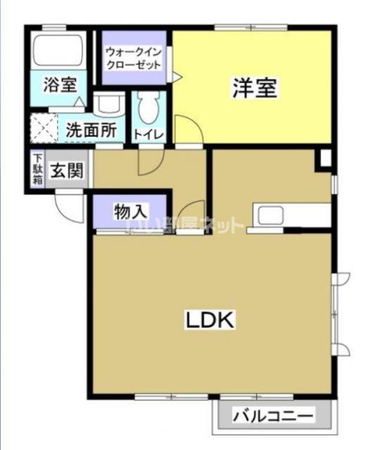 ファミーユI(1LDK/1階)の間取り写真
