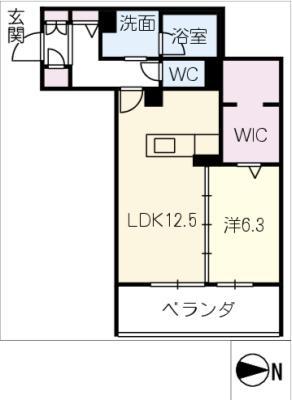 プレシャスレジデンス丸の内(1LDK/2階)の間取り写真