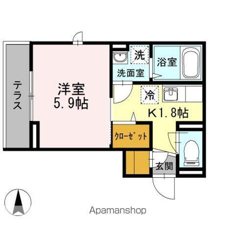 ＪＲ鶴見線 武蔵白石駅 徒歩14分 3階建 築11年(1K/1階)の間取り写真