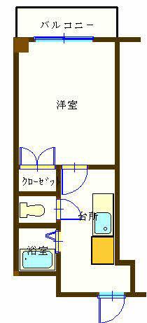 エトワールみのり(1K/4階)の間取り写真