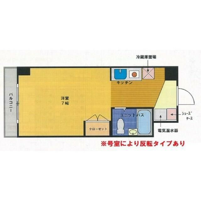 エストレージャ湘南(ワンルーム/6階)の間取り写真