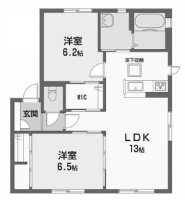 ハーミテージ(2LDK/2階)の間取り写真